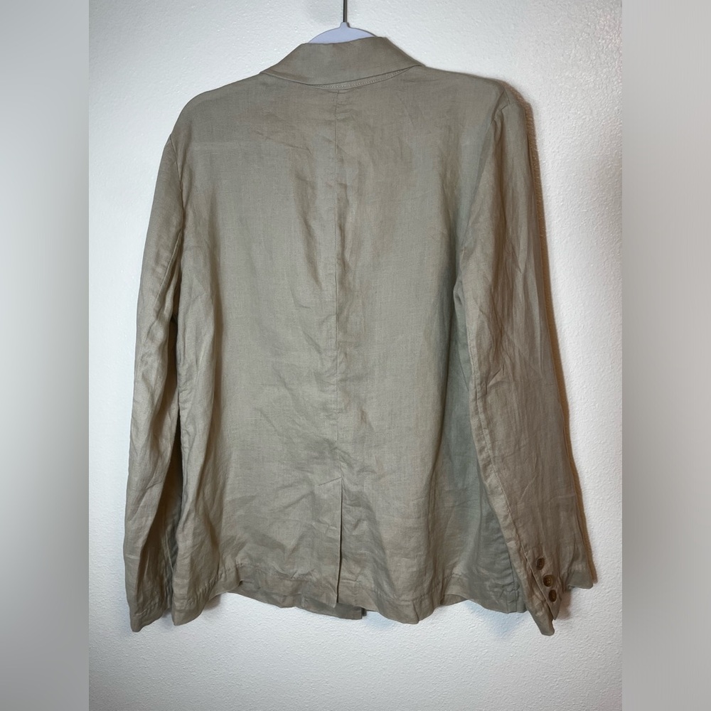 Quince 100% European Linen Blazer in Driftwood Size L - Picture 9 of 10